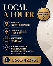 LOCAL 350 m² À LOUER - QUARTIER RACINE