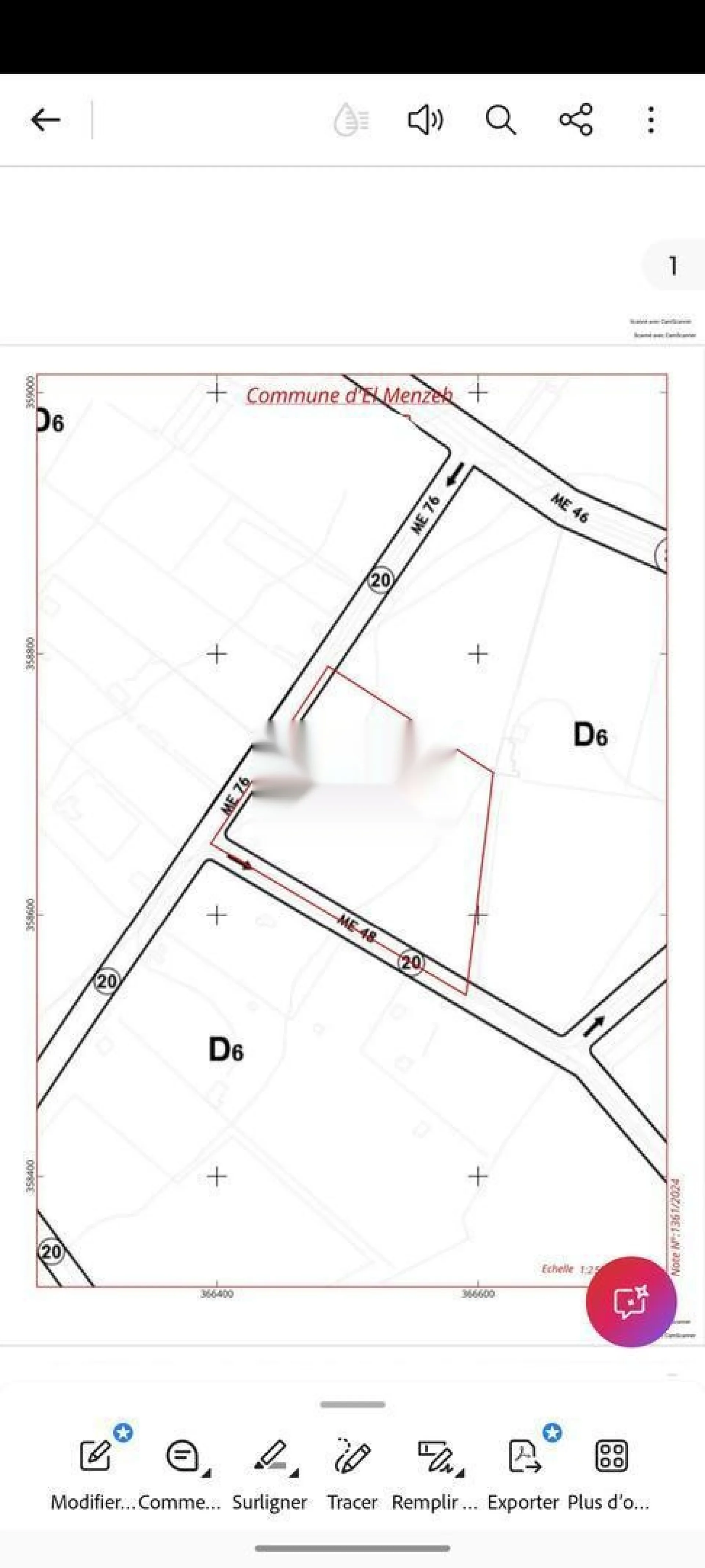 قطعة أرض D6 للبيع في المنزه طريق الزعير