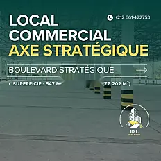 Local commercial 547 m² axe stratégique