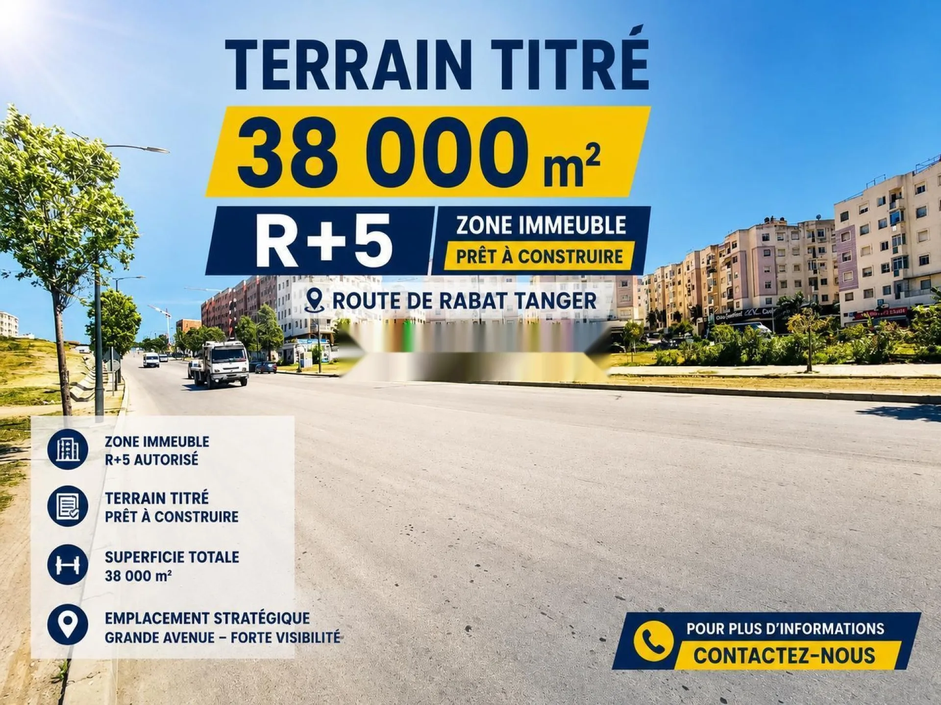 Investissement idéal Terrain titré proche Marjane
