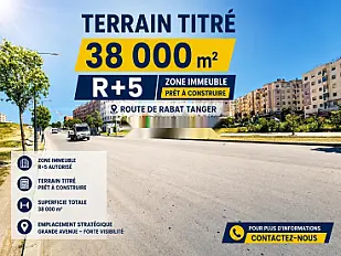 Investissement idéal Terrain titré proche Marjane