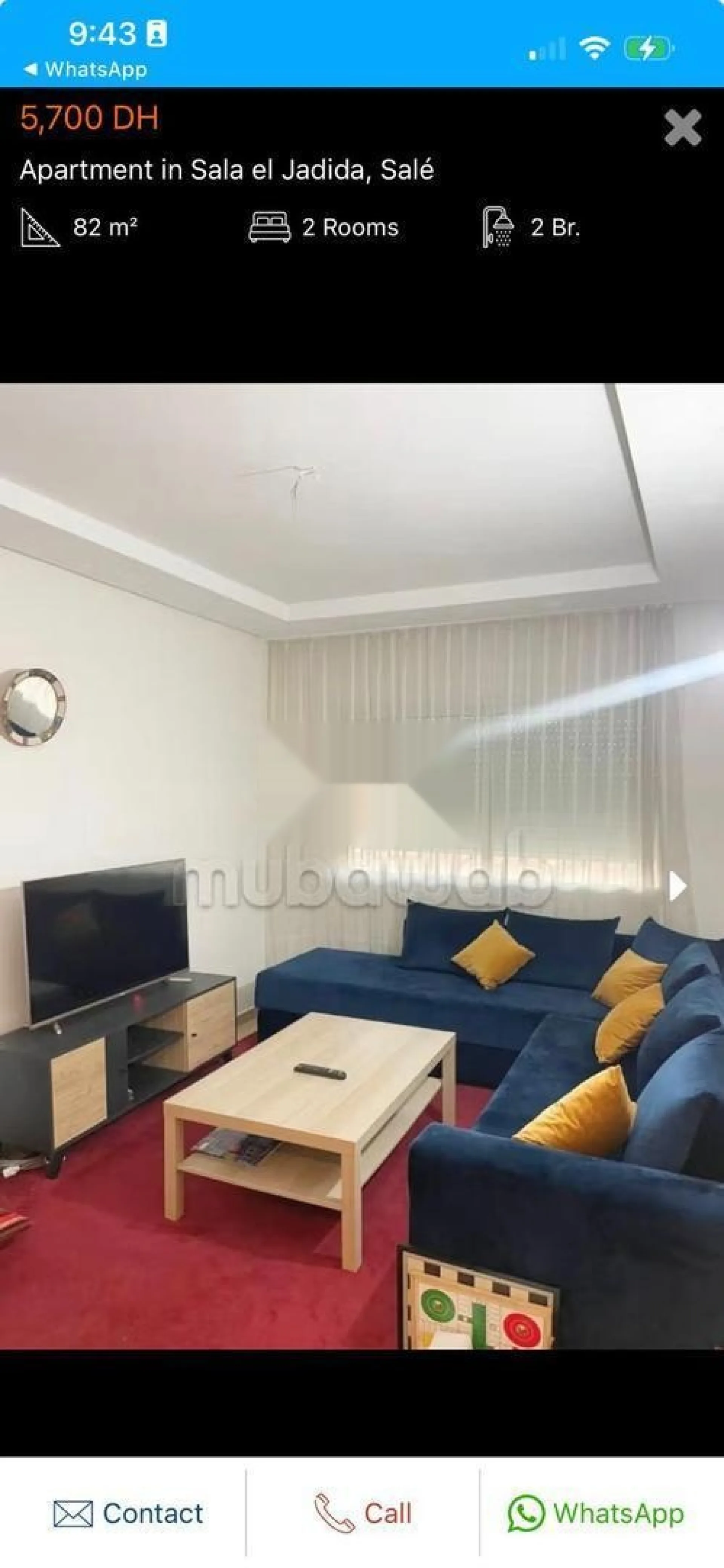 Appartement Meublé à Louer à Salé Al Jadida –