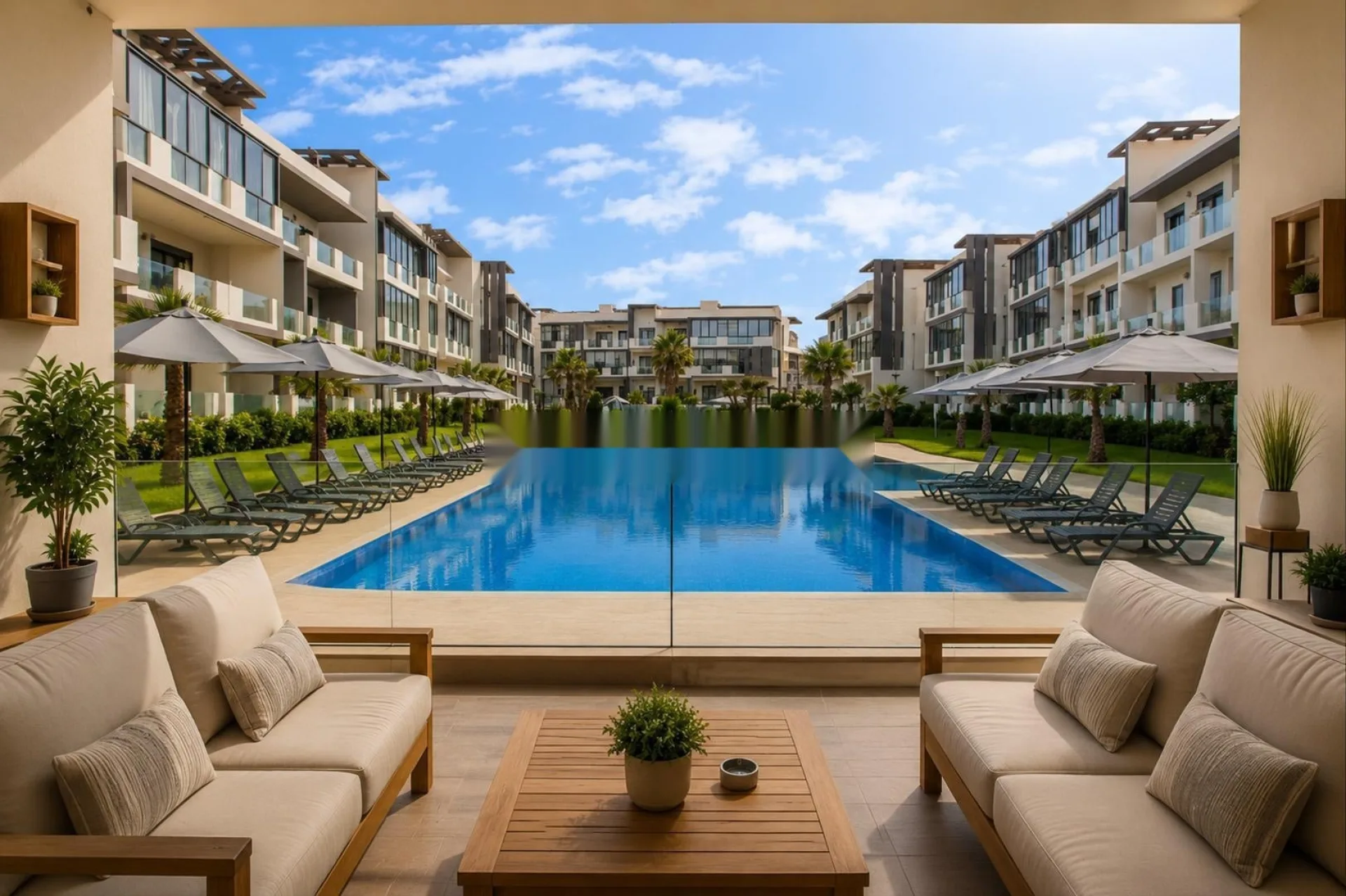 Appartement avec piscine à Dar Bouazza