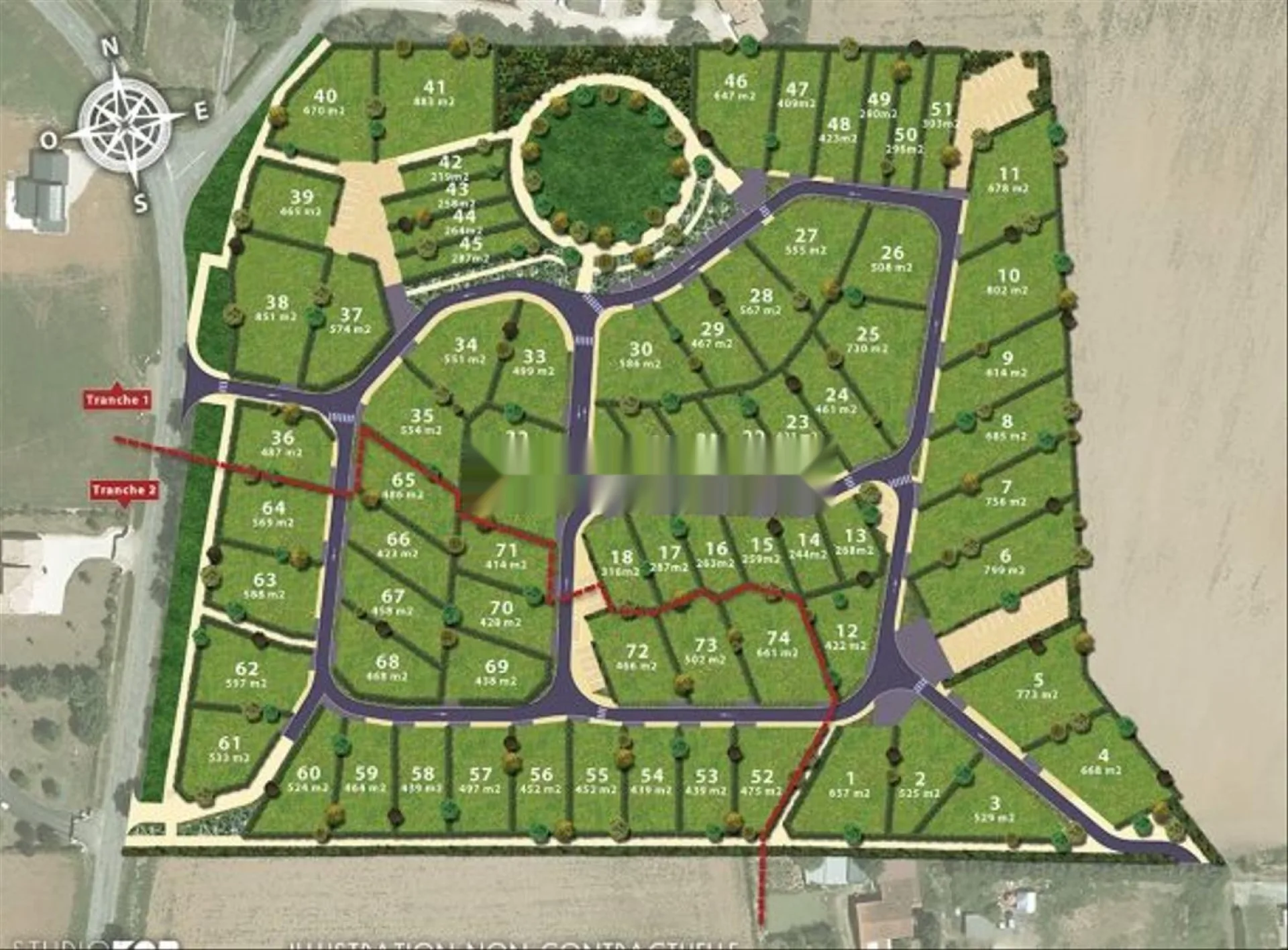 Terrain lotissement R2 Wislane