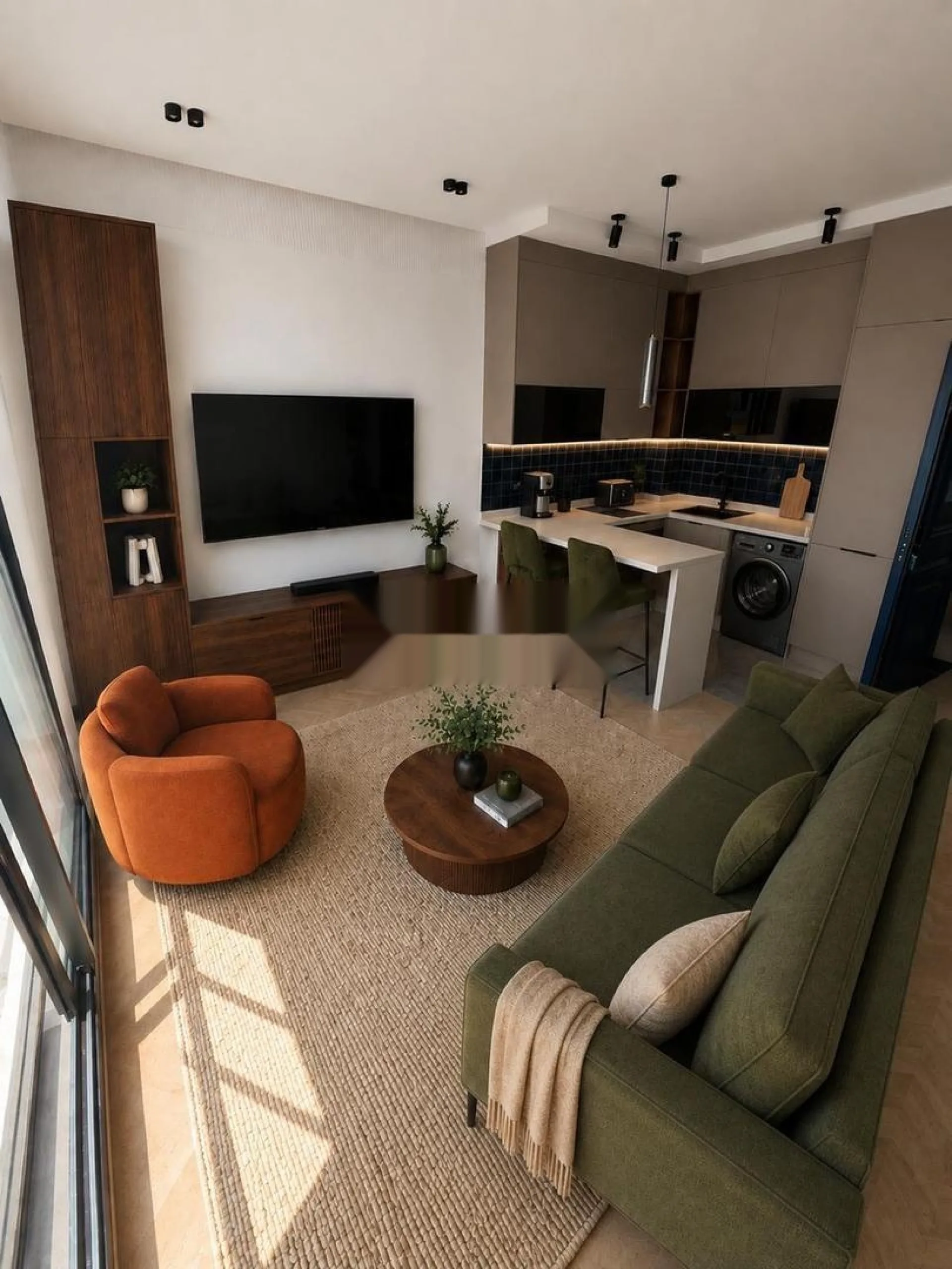 Studio Cosy Art Déco Palmier - Vue Dégagée