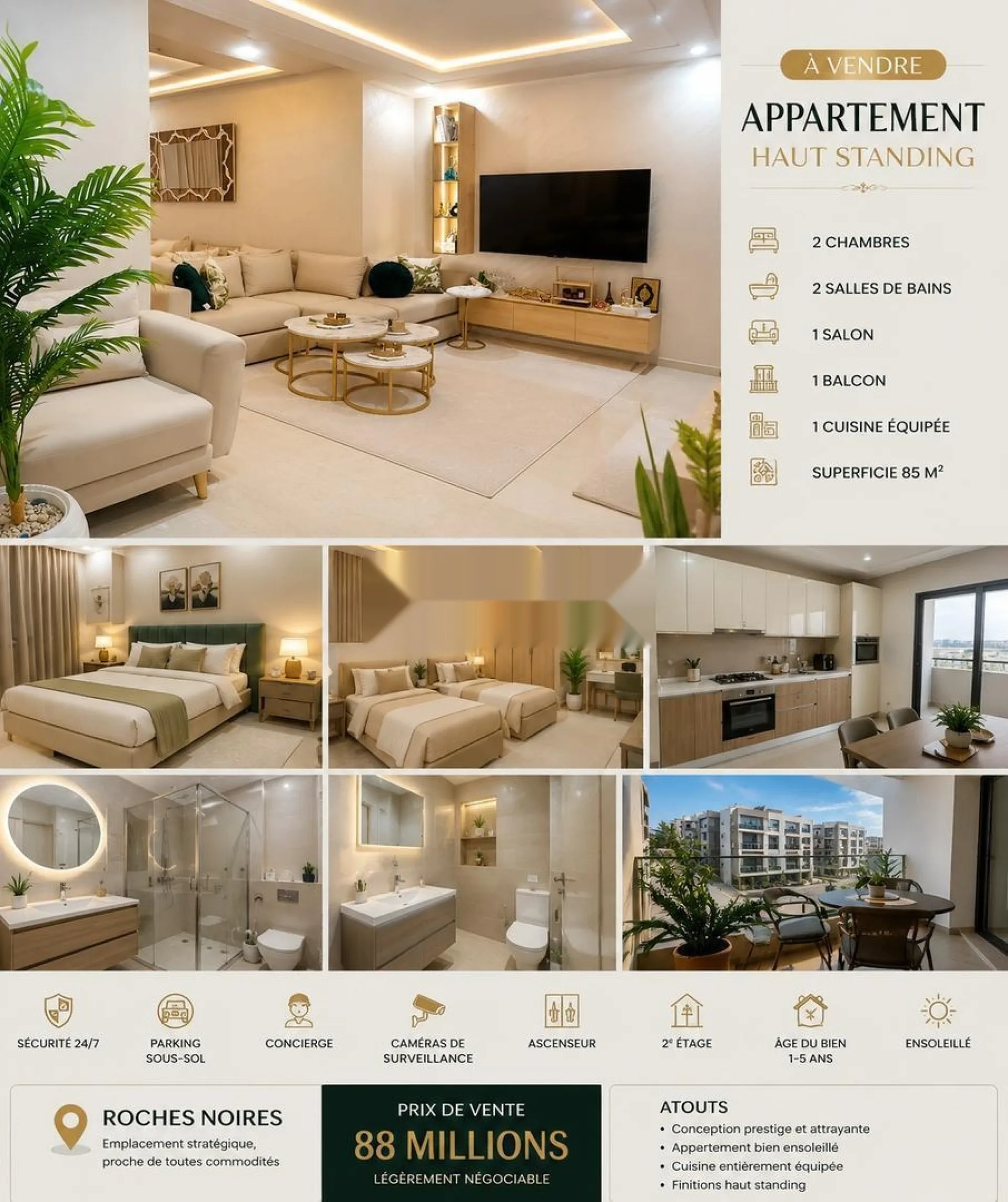 À vendre - Appartement haut standing
