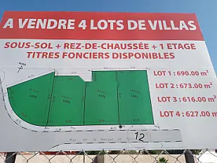 Terrains pour villa de 620 m² en centre ville