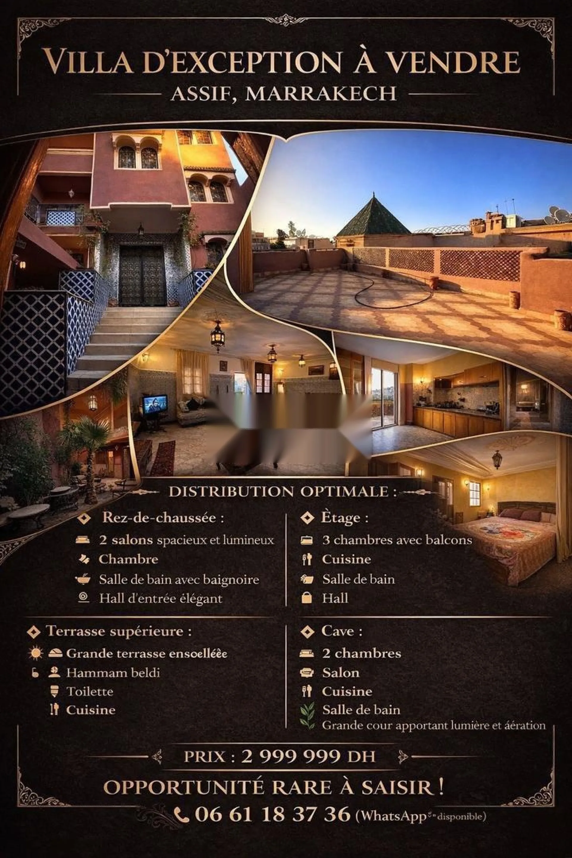 Belle villa au quartier Assif près Allal fassi