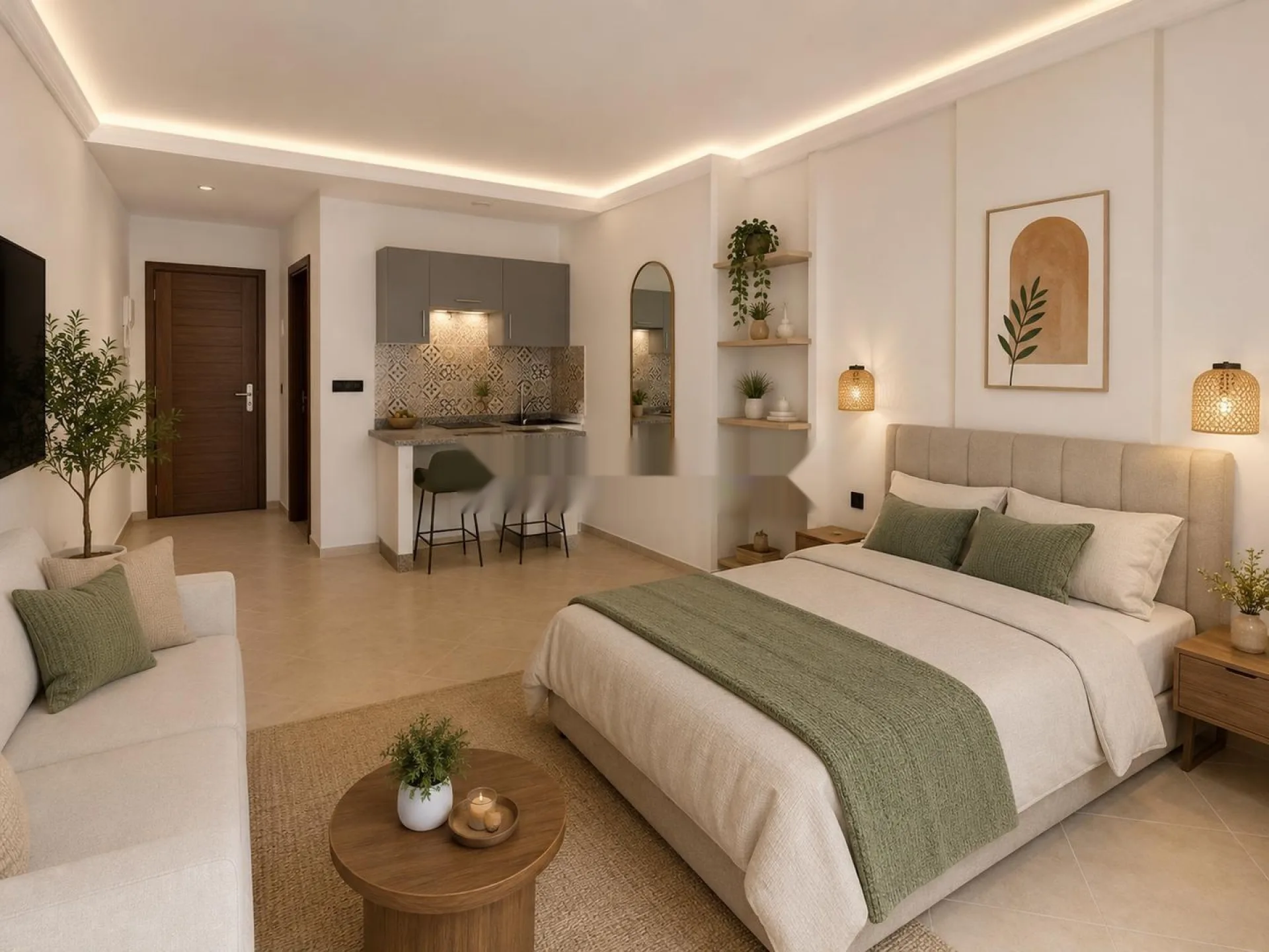 استوديو غير مفروش بمساحة 25 مترًا مربعًا - استثمار للإيجار عبر Airbnb