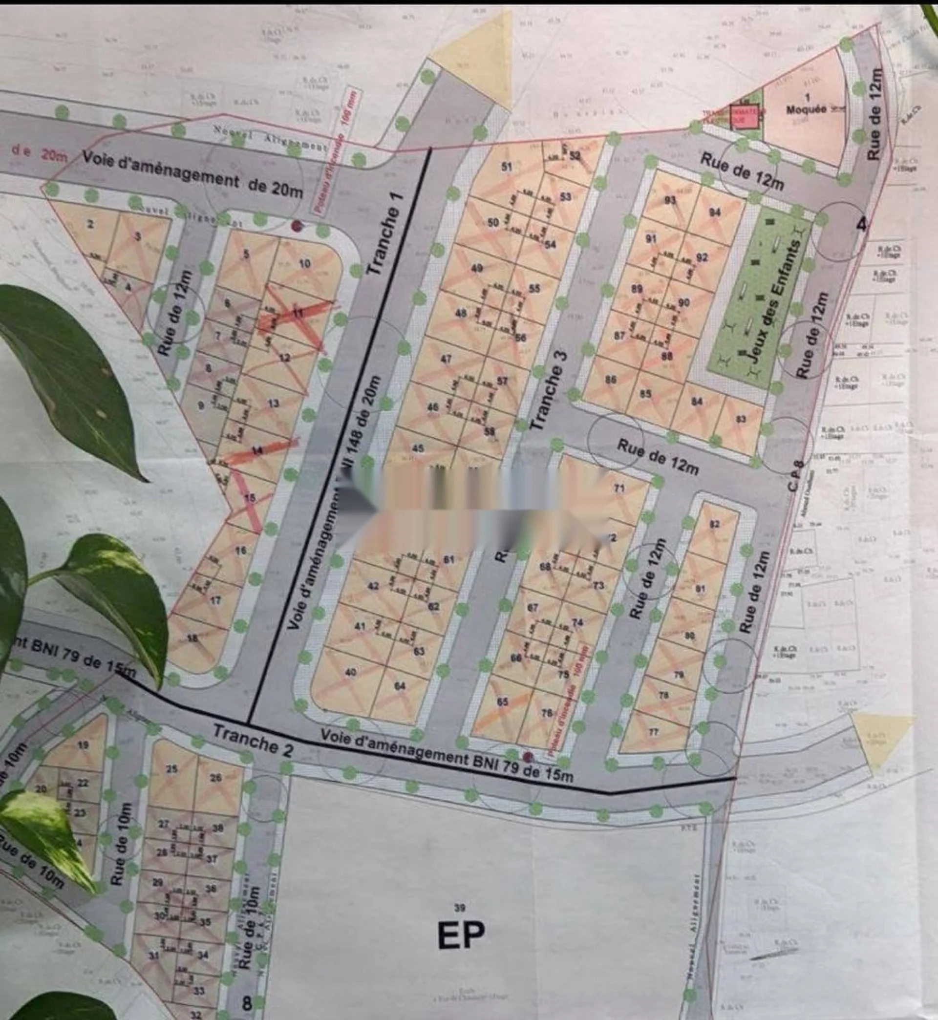 Terrain titré 115 mètres R/3 lotissement