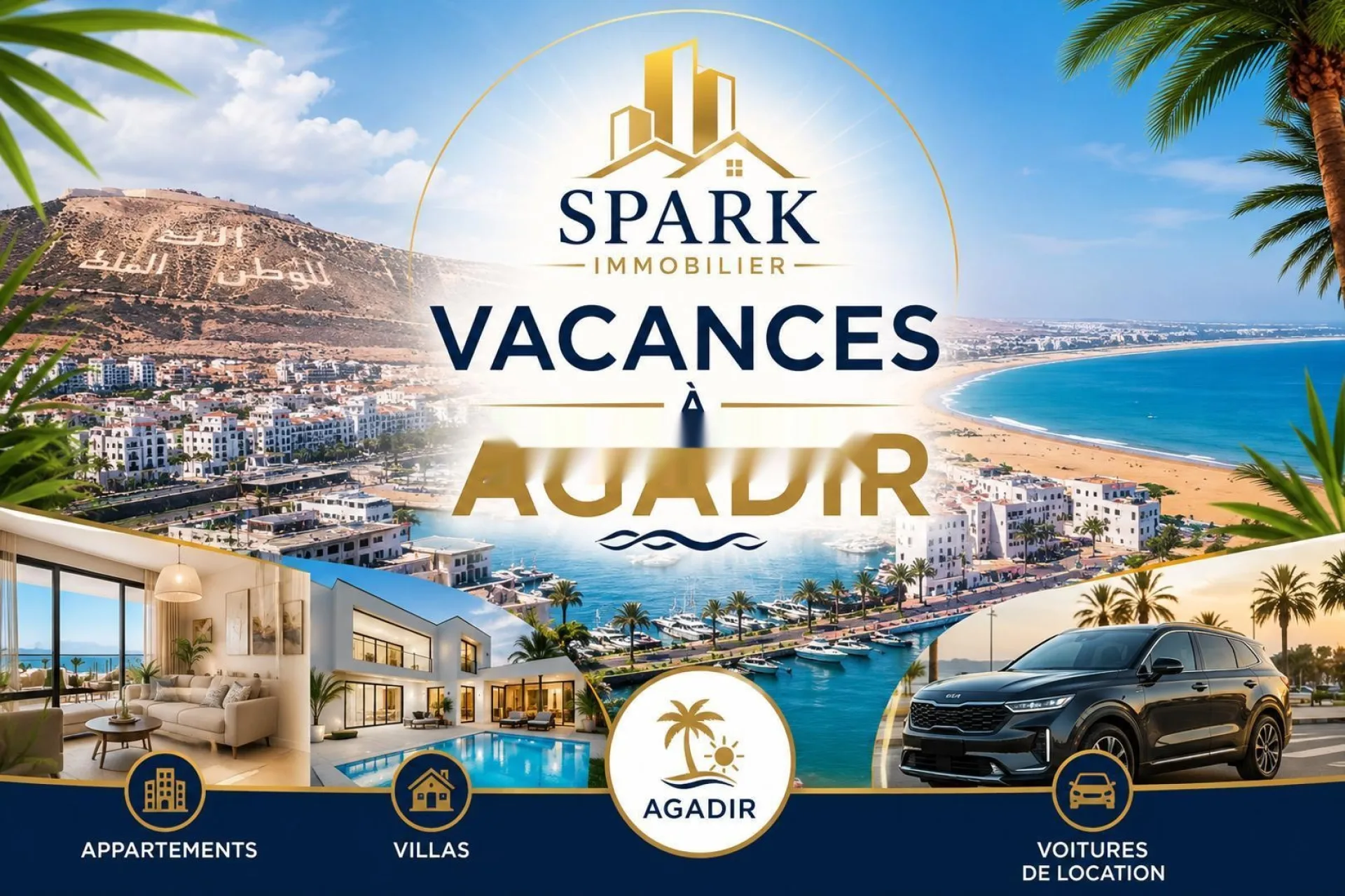 Appartement location vacances marina Agadir