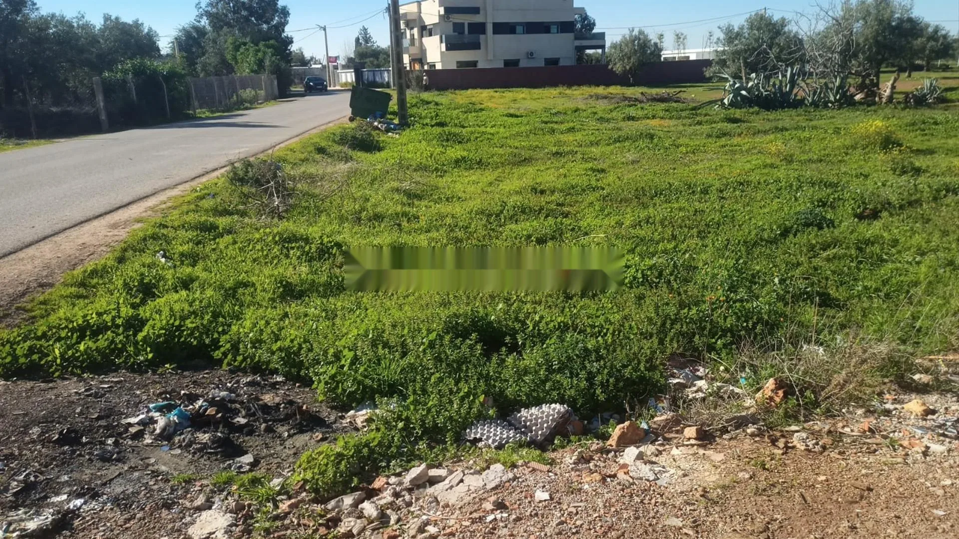 Terrain et petite maison à vendre sur la route, superficie 1200 m²