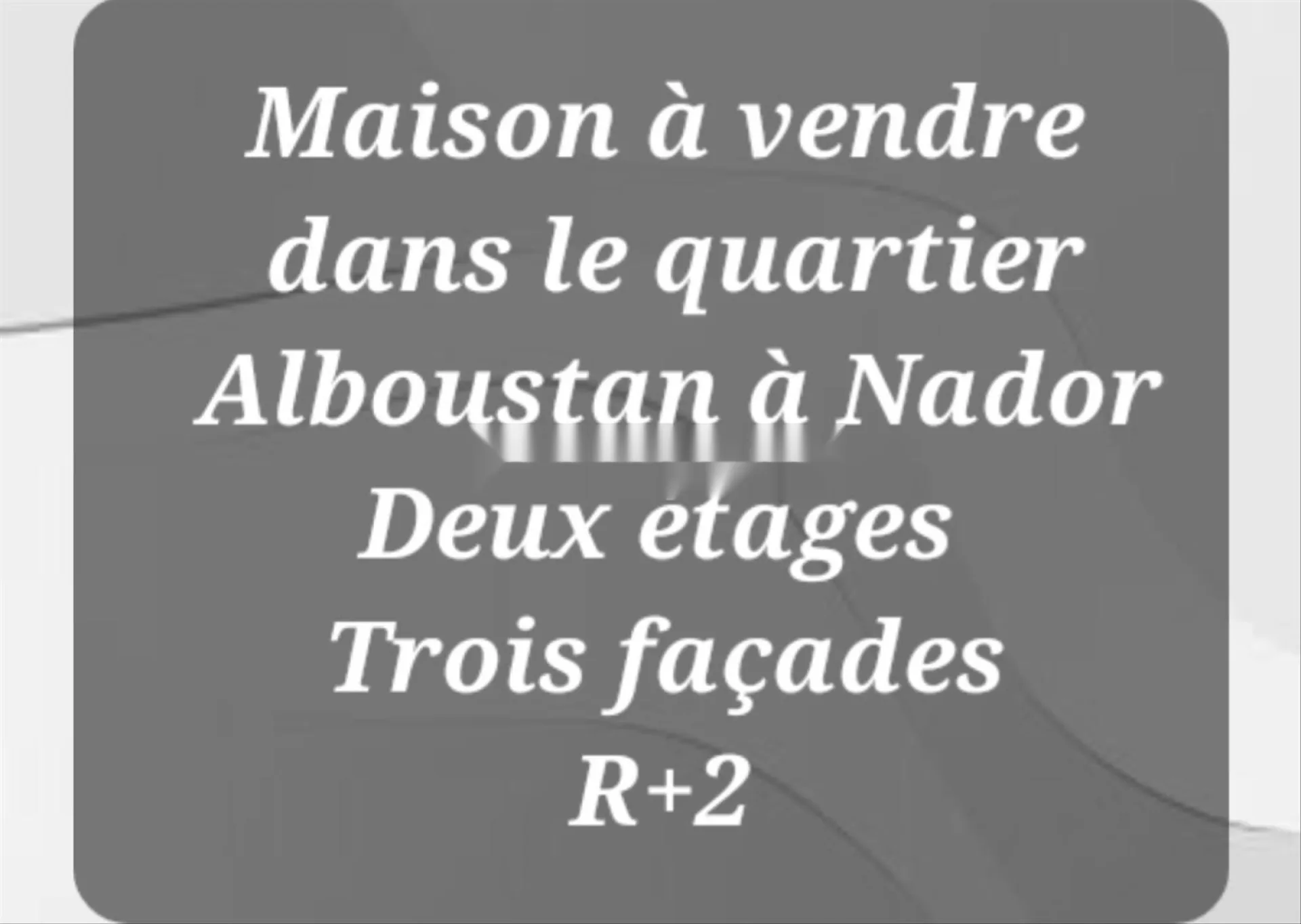 Maison à vendre