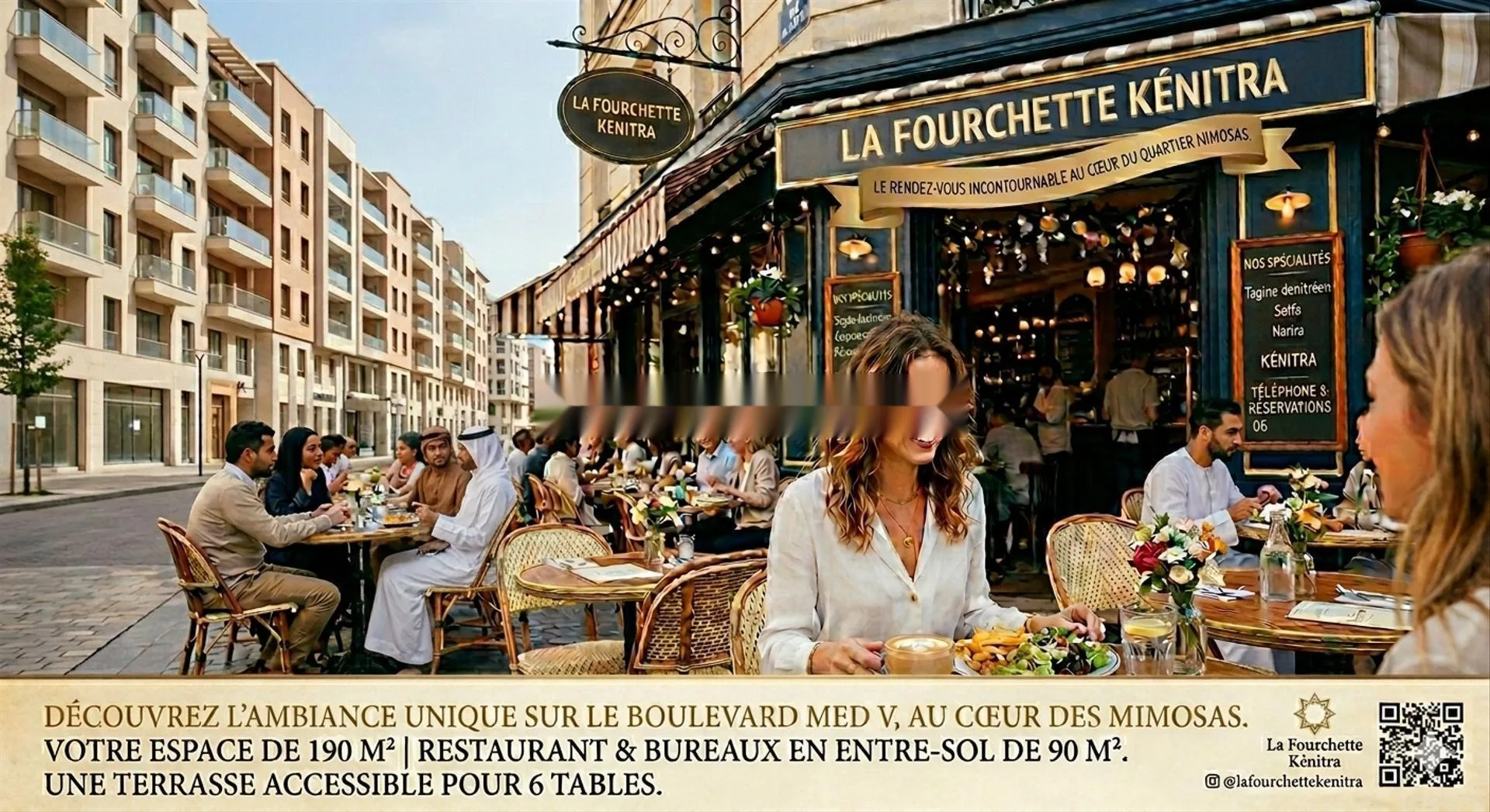 Restaurant café aménagé à vendre Kénitra